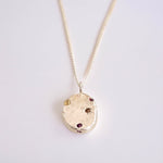 organic cast in place silver sapphire pendant handmade by zoe alexandria jewellery