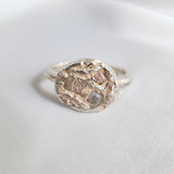 Silver Portrait Ring - Zircon