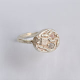Silver Portrait Ring - Zircon
