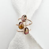 rose gold tourmaline rings by zoe alexandria