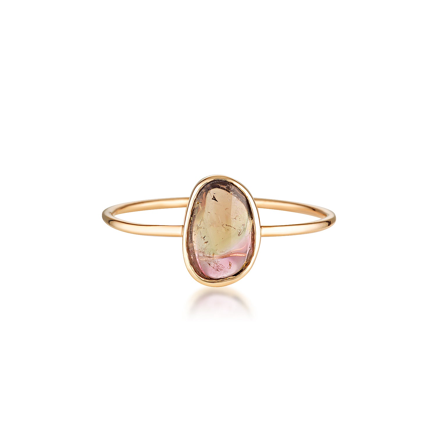 rose gold watermelon tourmaline ring by zoe alexandria jewellery