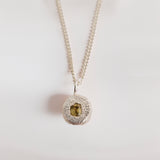 Silver Sapphire Bubble Necklace - Yellow