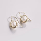 Silver Demilune Earrings - mint green sapphire