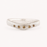 Silver Tidal Ring - Yellow Sapphire