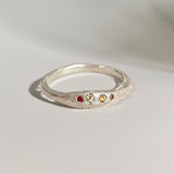 Silver Aluna Ring - Mixed Sapphire