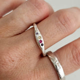 Silver Aluna Ring - Mixed Sapphire