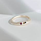 Silver Aluna Ring - Mixed Sapphire