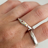 Silver Aluna Ring - Mixed Sapphire