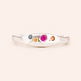Silver Aluna Ring - Mixed Sapphire