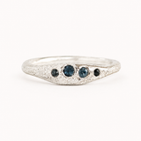 Silver Aluna Ring - Teal Sapphire