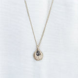cast in place blue sapphire pendant by zoe alexandria jewellery recycled silver