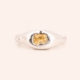 Silver Chloe Ring - Baguette Yellow Sapphire