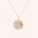 Silver Eclipse Necklace - Mixed Sapphire