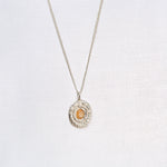 organic cast in place sapphire pendant handmade by zoe alexandria jewellery