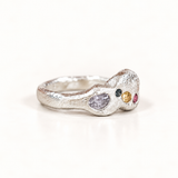 Silver Cloud Ring - Rainbow Sapphire