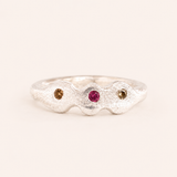 Silver Trilogy Ring - Sapphire