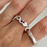 Silver Trilogy Ring - Sapphire