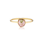 yellow gold watermelon tourmaline ring by zoe alexandria jewellery