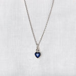 blue sapphire heart necklace by. zoe alexandria jewellery