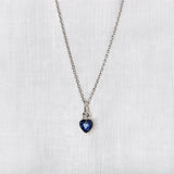blue sapphire heart necklace by. zoe alexandria jewellery