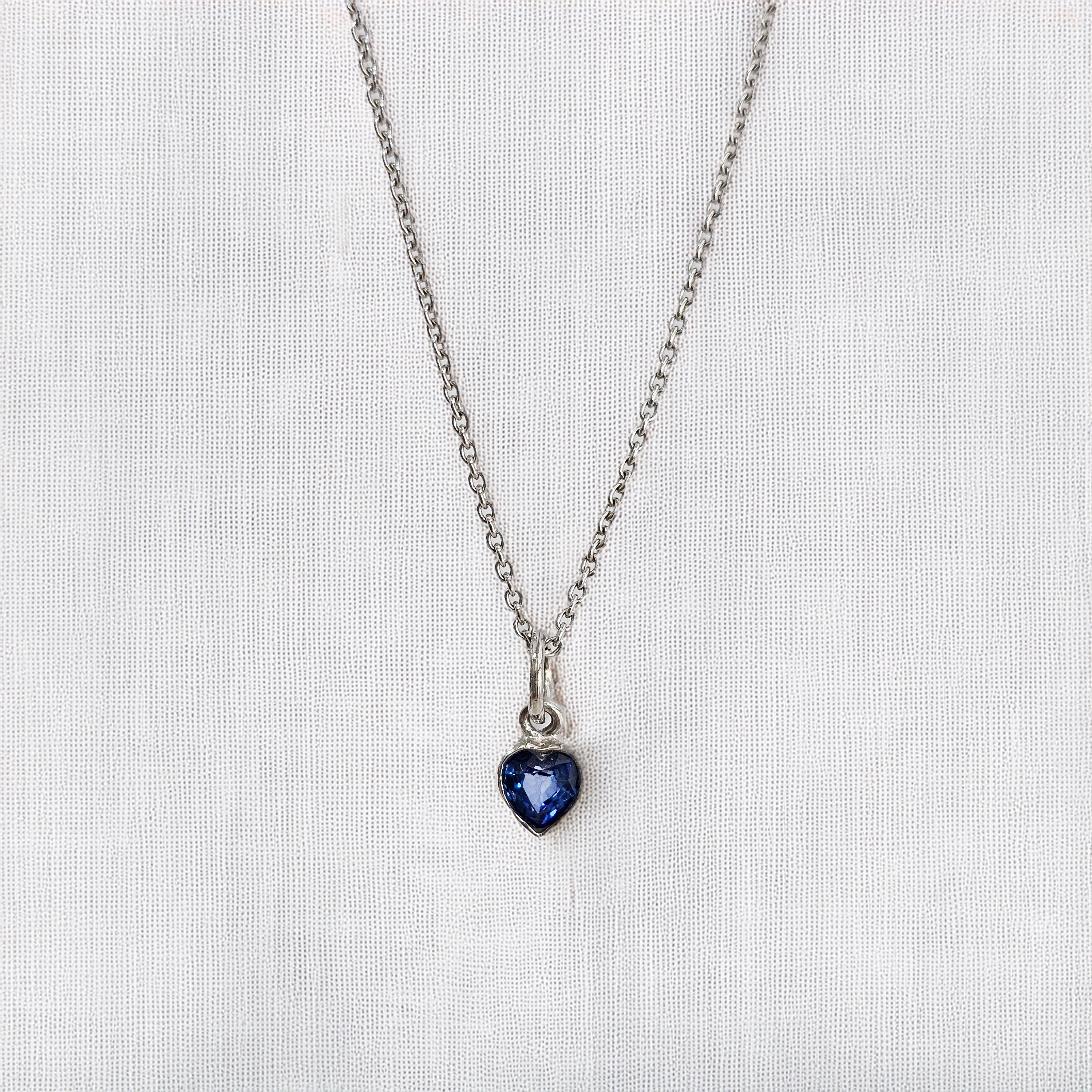 blue sapphire heart necklace by. zoe alexandria jewellery