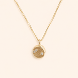 9KYG 3 stone Bubble Necklace - Diamond