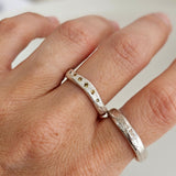 Silver Tidal Ring - Yellow Sapphire