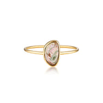 Watermelon Tourmaline Slice Ring - Yellow Gold ring by zoe alexandria jewellery