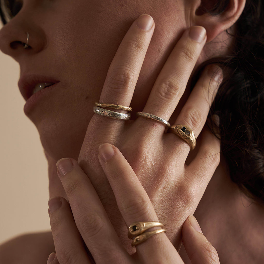 gender neutral rings recycled silver ring by zoe alexandria jewellery