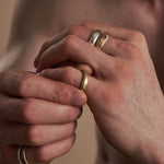 gender neutral ring recycled gold handmade by zoe alexandria jewellery