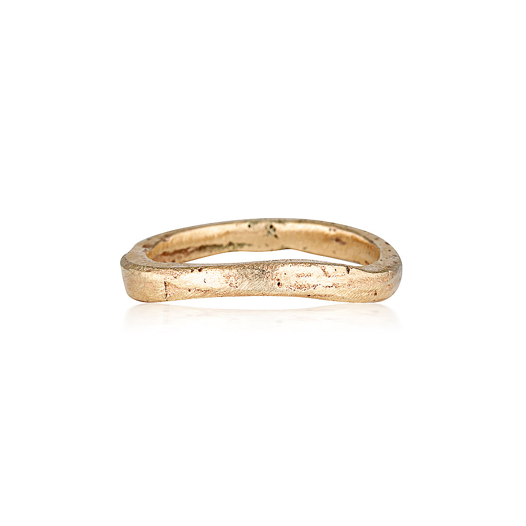 Spring Tidal Ring recycled gold stack ring by zoe alexandria jewellery