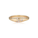 Aluna Ring  recycled Yellow Gold & LAB GROWN White Diamond ring by zoe alexandria jewellery