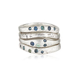recycled silver stack rings by zoe alexandria jewellery