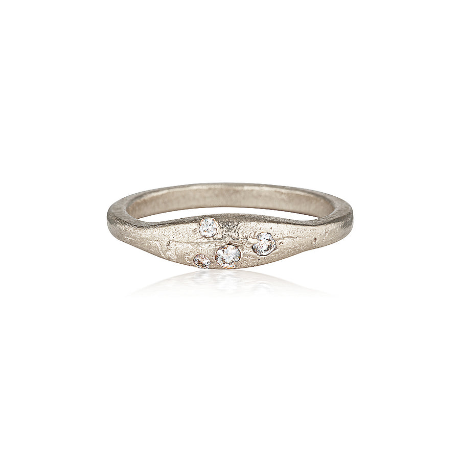 Aluna Ring - White Gold & White Diamonds