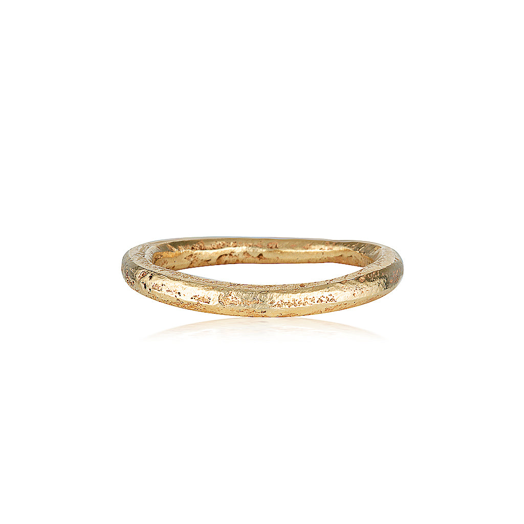 Epicene Ring 2mm Yellow Gold Band gender neutral wedding ring by zoe alexandria jewellery