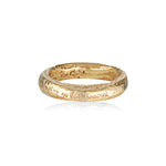 Epicene Ring recycled 4mm Yellow Gold Band gender neutral wedding ring by zoe alexandria jewellery
