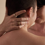 gender neutral jewellery recycled gold signet ring handmade by zoe alexandria