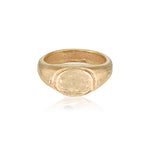 Harmony Signet Ring recycled Yellow Gold signet ring gender neutral ring by zoe alexandria jewellery
