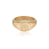 Harmony Signet Ring recycled Yellow Gold signet ring gender neutral ring by zoe alexandria jewellery