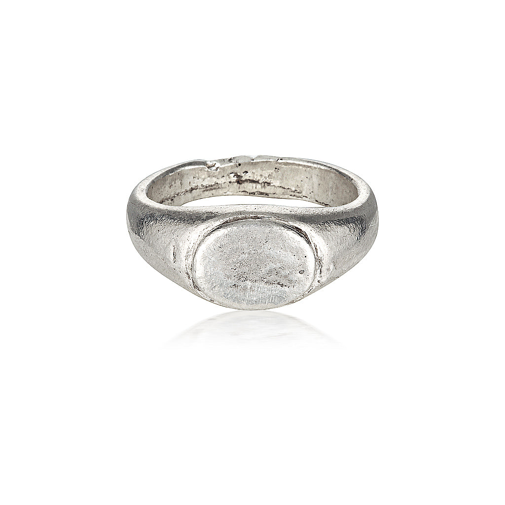 Harmony Signet Ring recycled Silver signet ring gender neutral jewellery by zoe alexandria