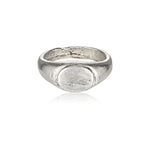 Harmony Signet Ring recycled Silver signet ring gender neutral jewellery by zoe alexandria