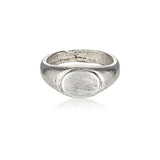 Harmony Signet Ring recycled Silver signet ring gender neutral jewellery by zoe alexandria