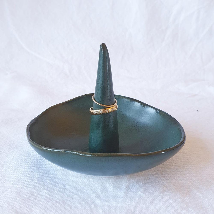 Kate Carters Raindrop Dish - Peacock Green - Zoe Alexandria Jewellery
